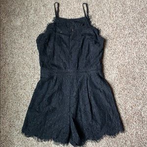 Black lace romper